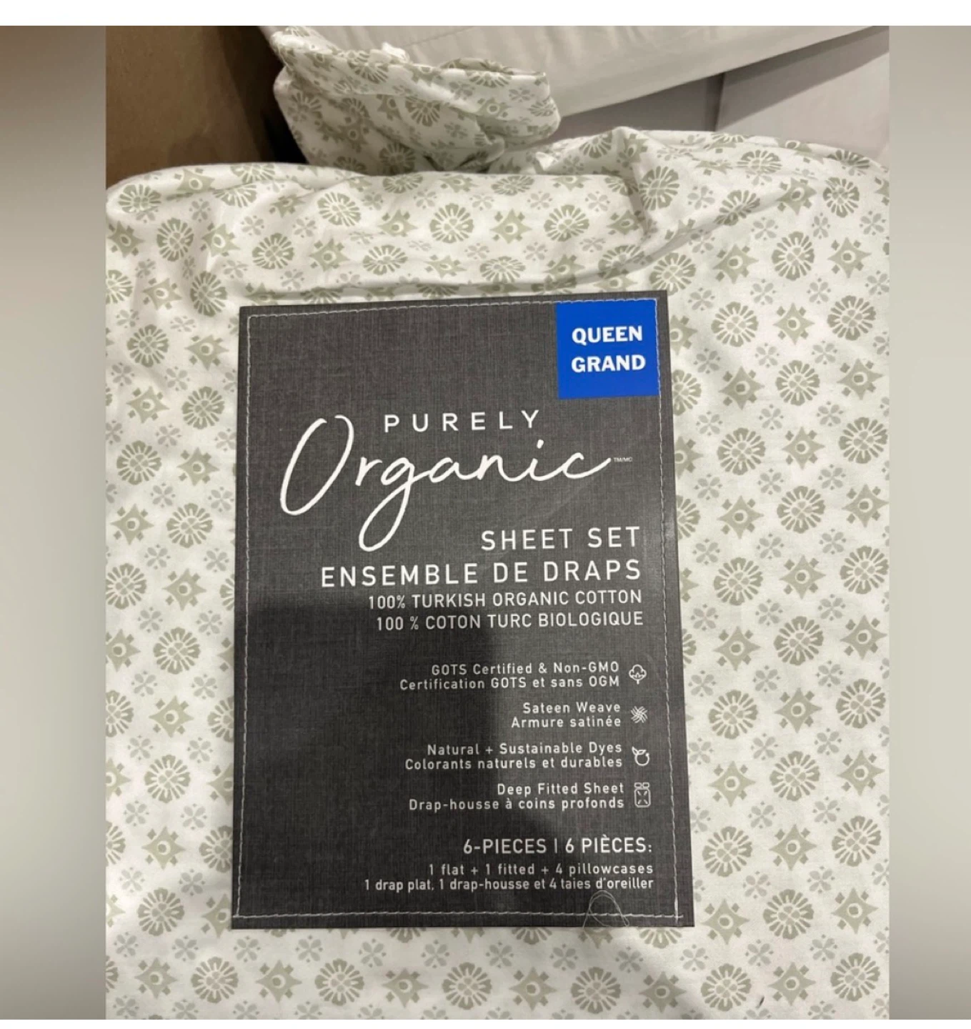 Purely Organic Queen Grand Sheet Set - 100% Turkish Cotton
