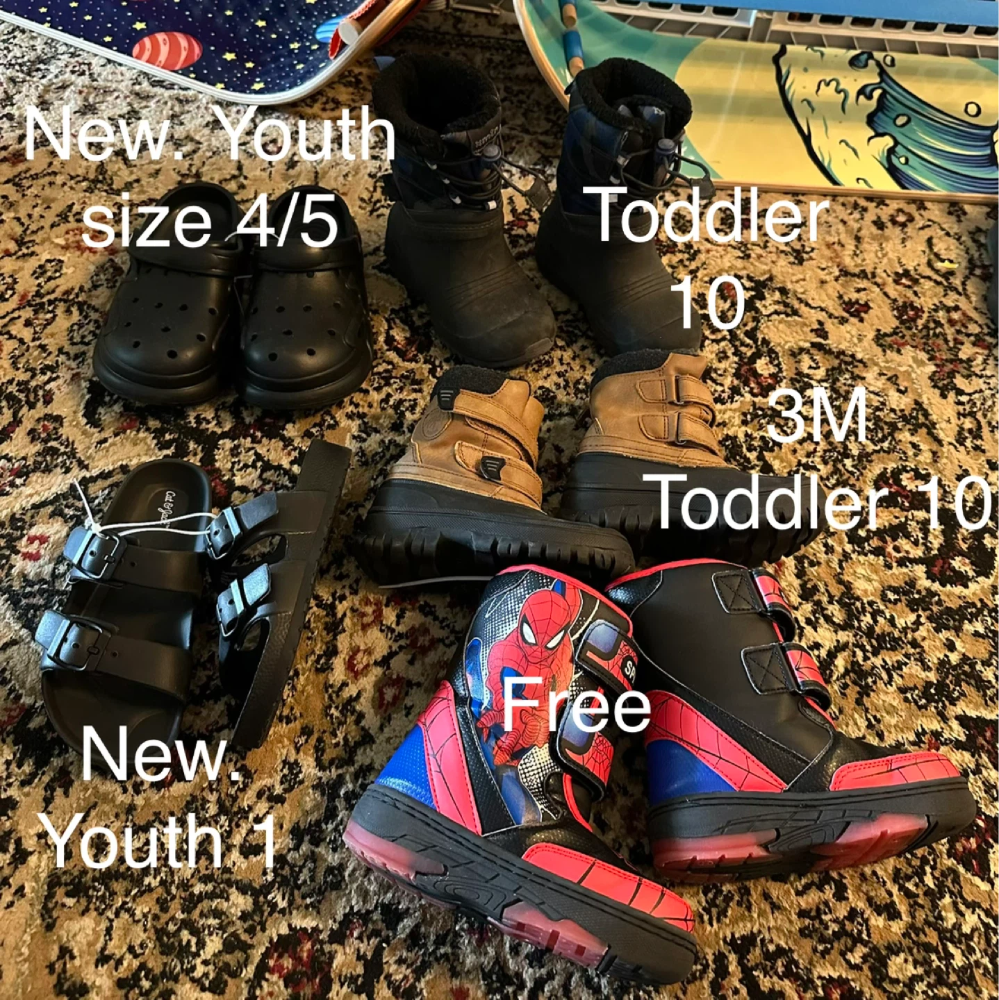 Toddler/youth sandals and boots