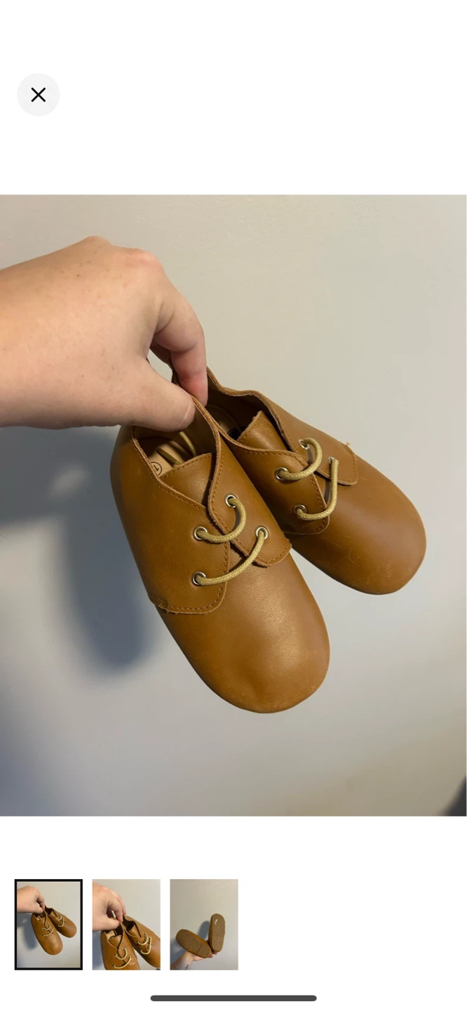 Toddler Brown Leather Oxford Shoes