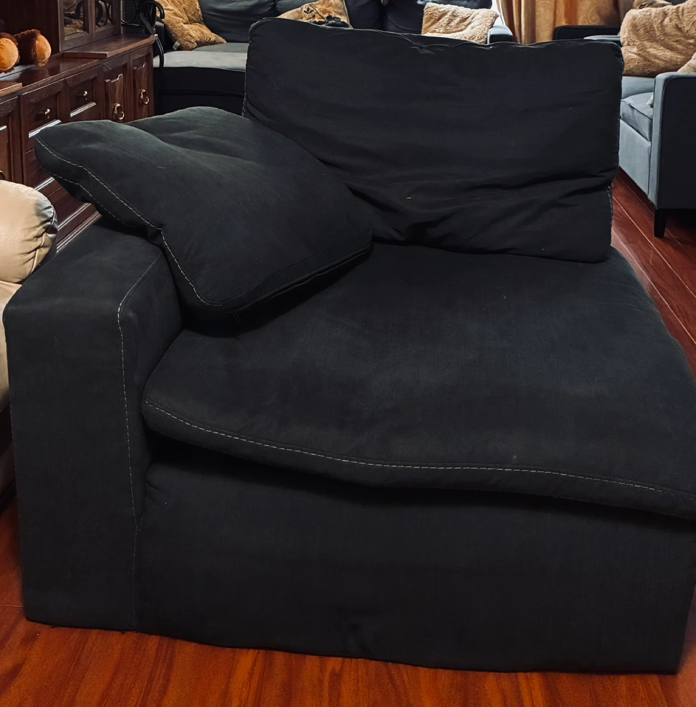 Dark Grey Armchair Sectional - photo 3