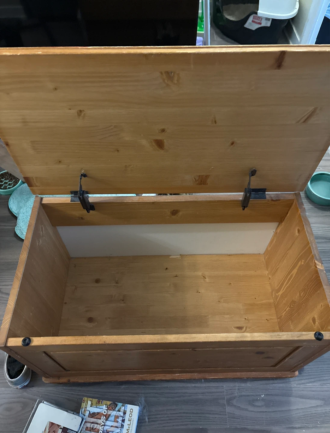 Wooden Storage Chest Trunk - photo 2