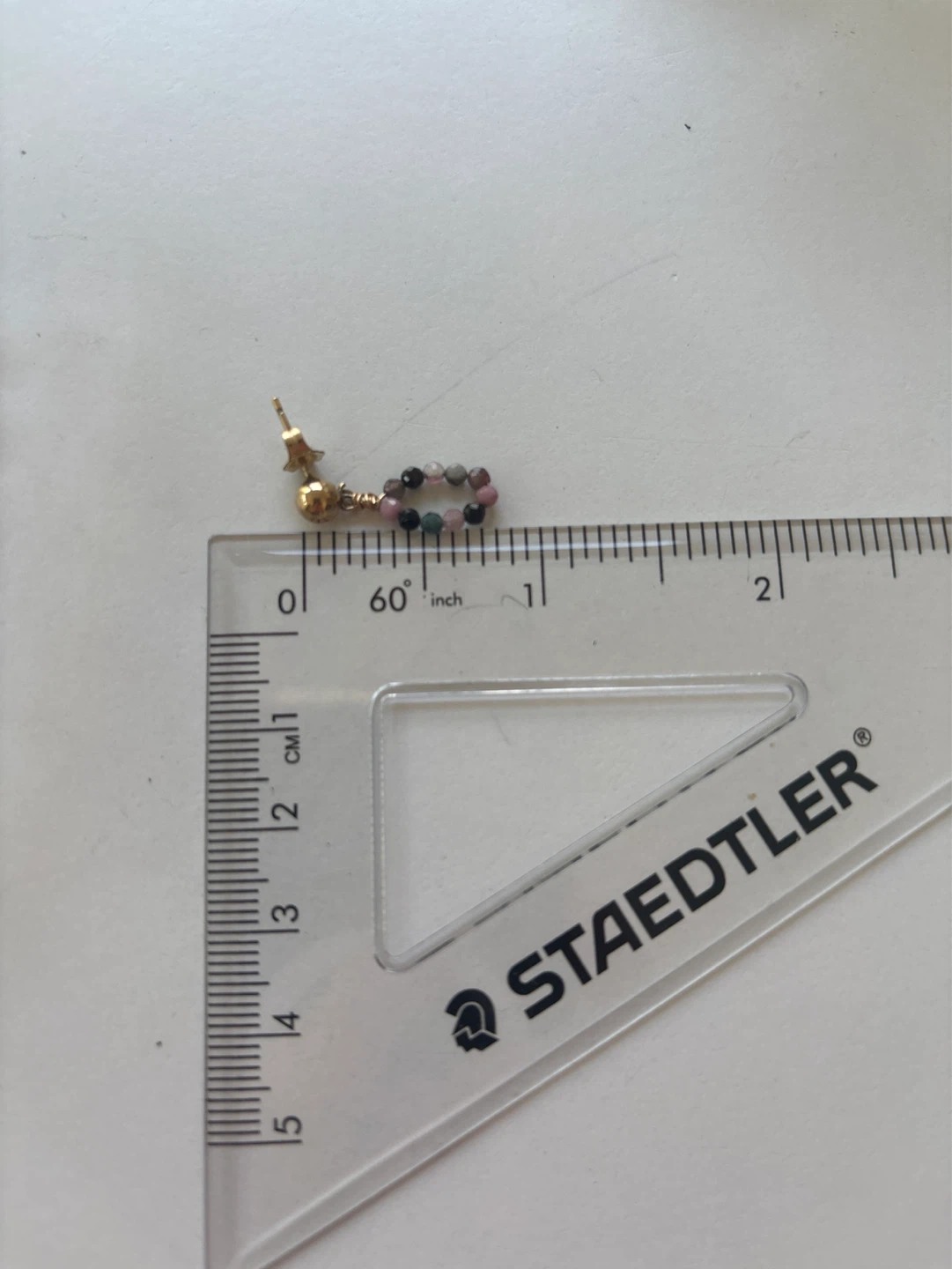 Crystal Beaded stones Drop Earrings - photo 3