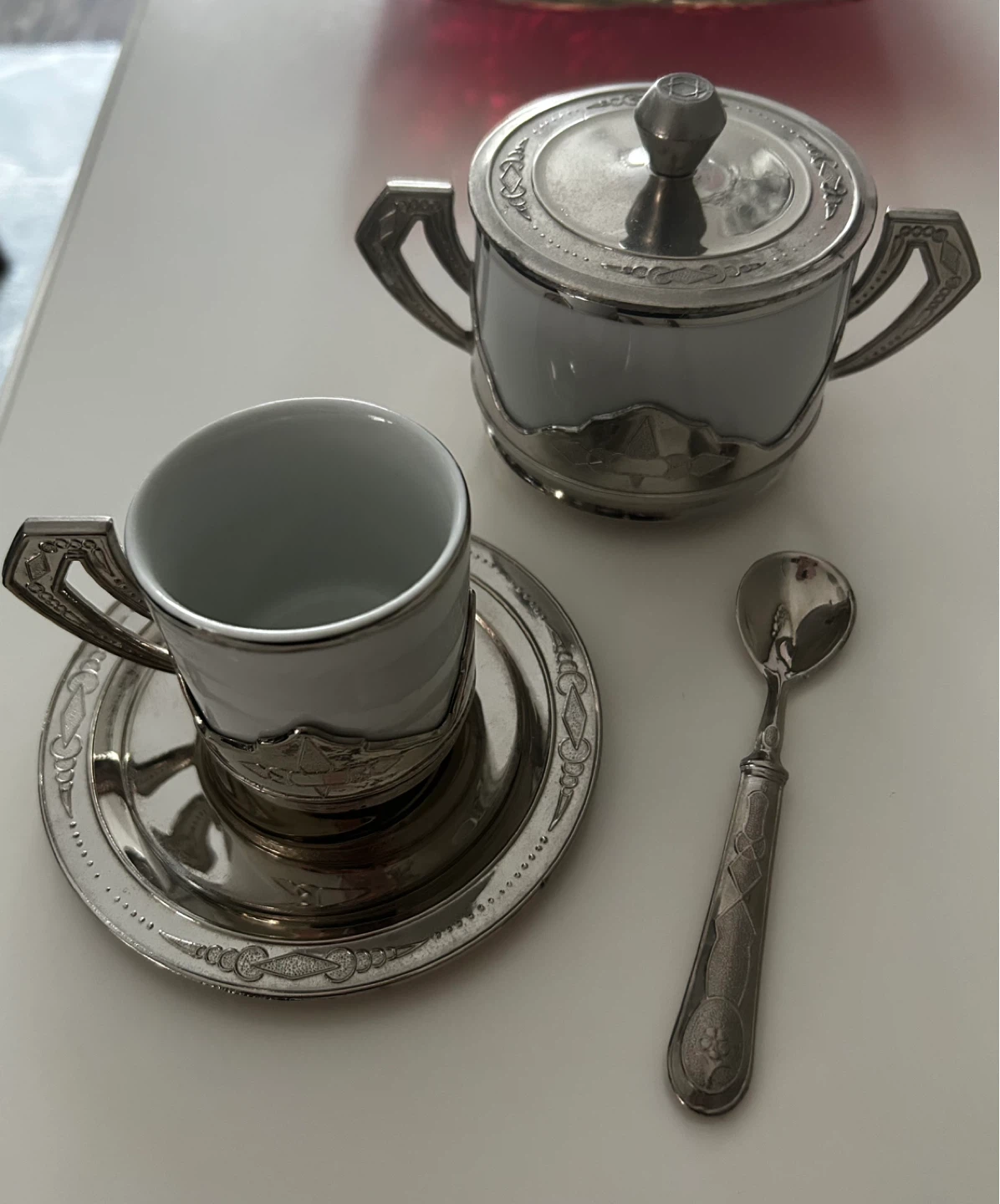 White/Silver Espresso Cup Set - photo 3