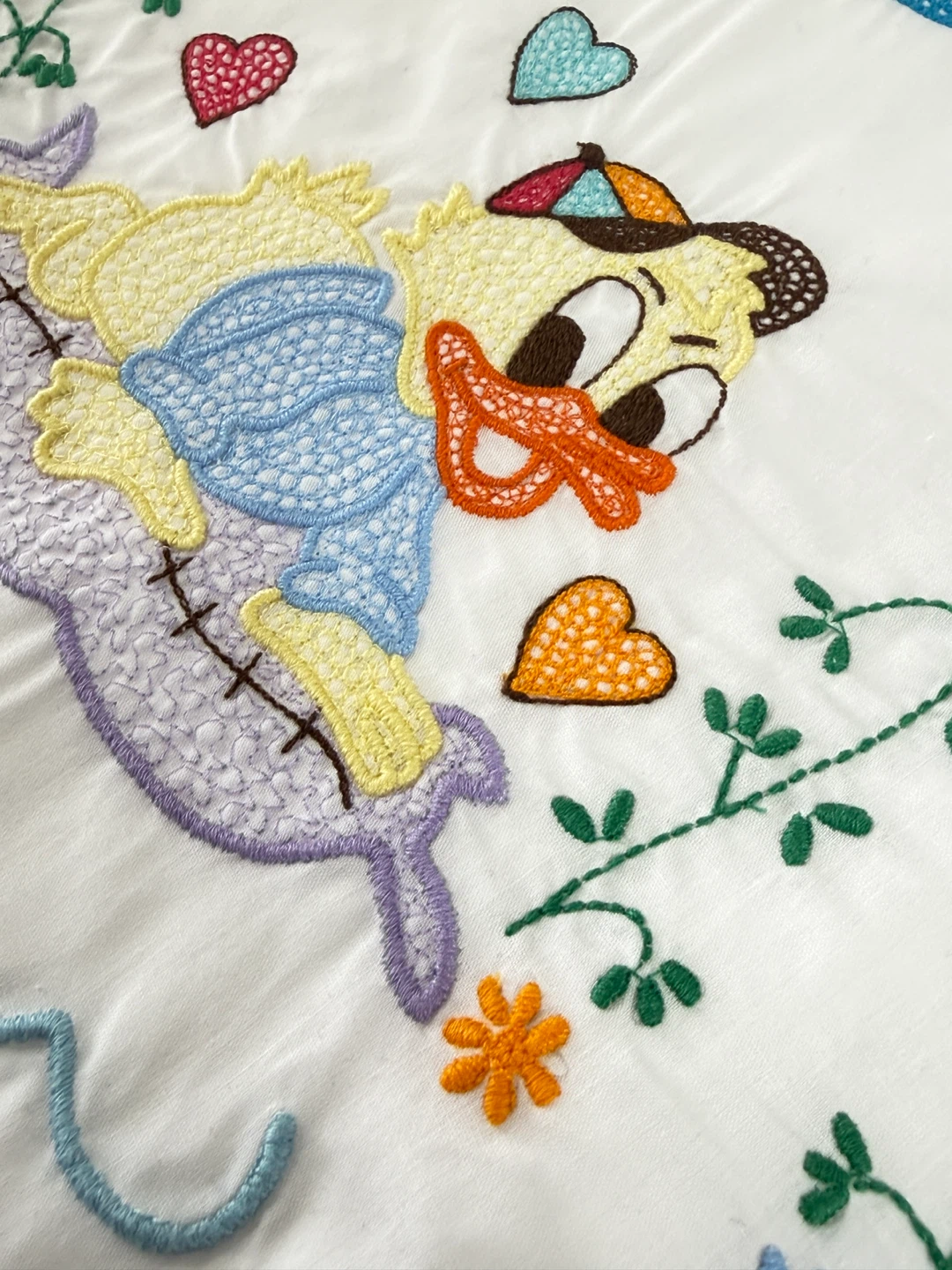 Embroidered Duck and Hearts Baby Bibs Set - photo 2