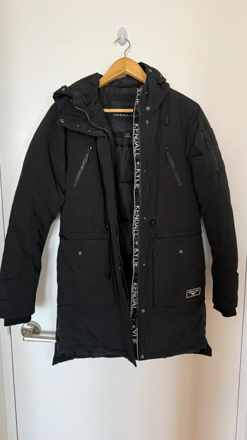 Kendall + Kylie Black Parka Jacket