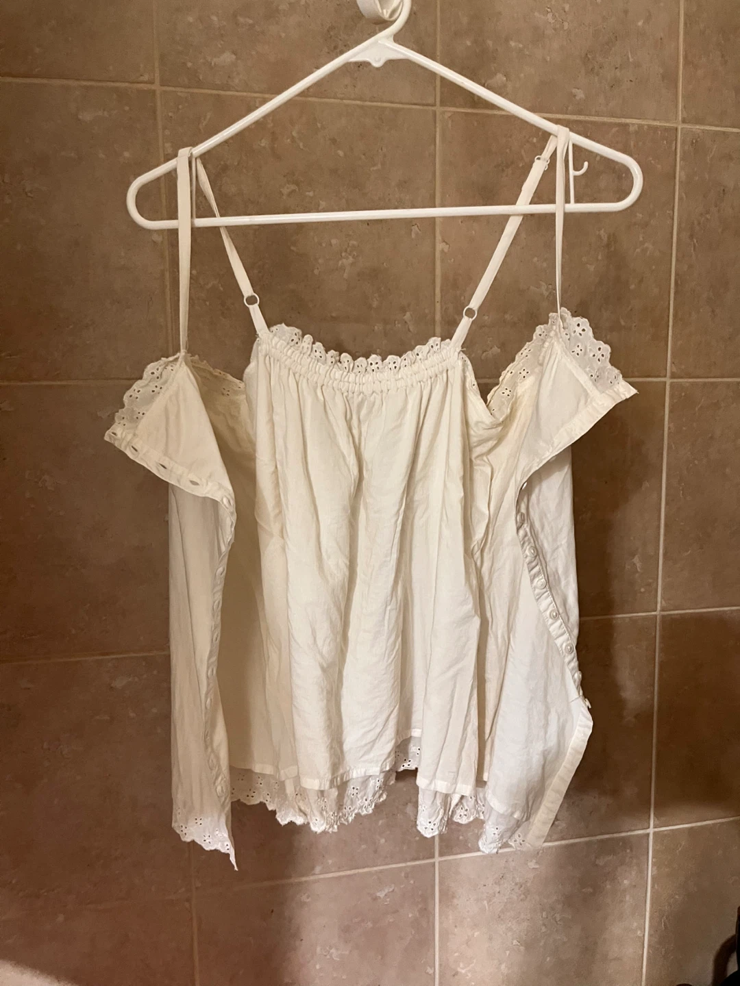 M Cotton camisole with trim - photo 2
