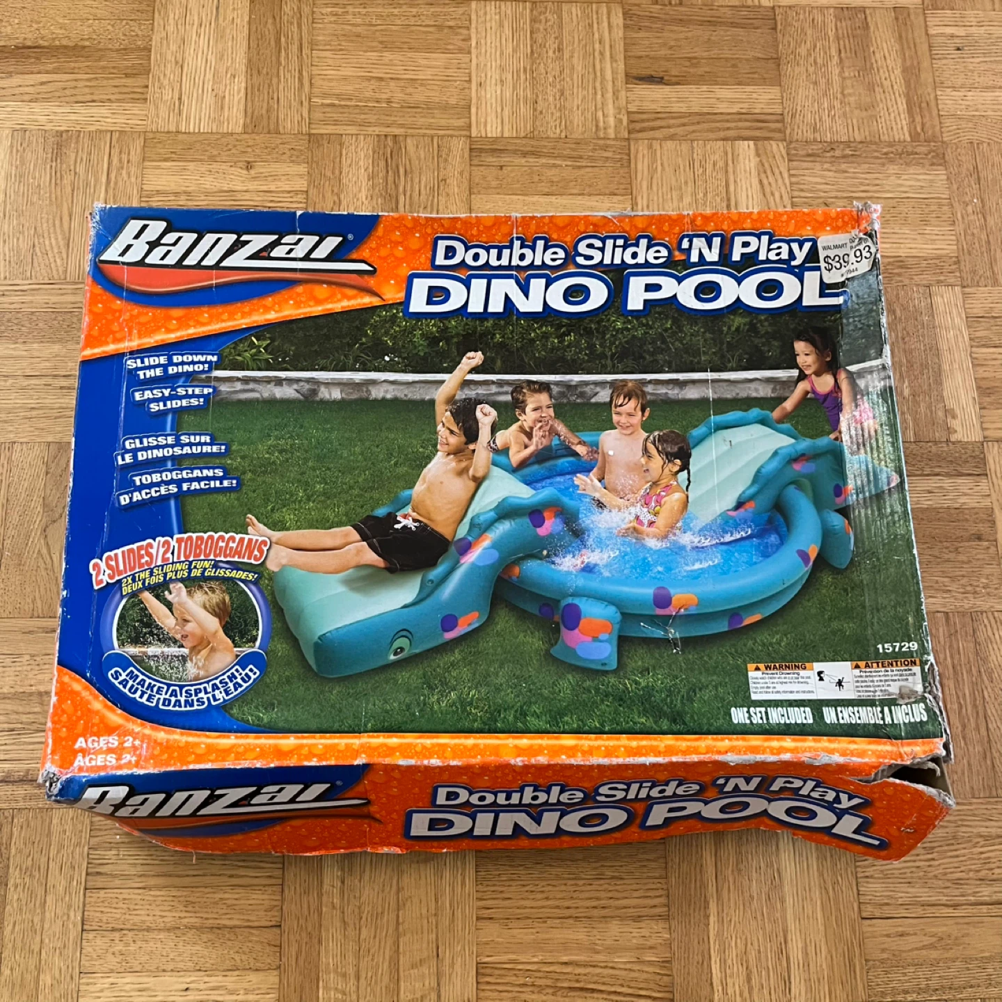 Banzai Double Slide 'N Play Dino Pool