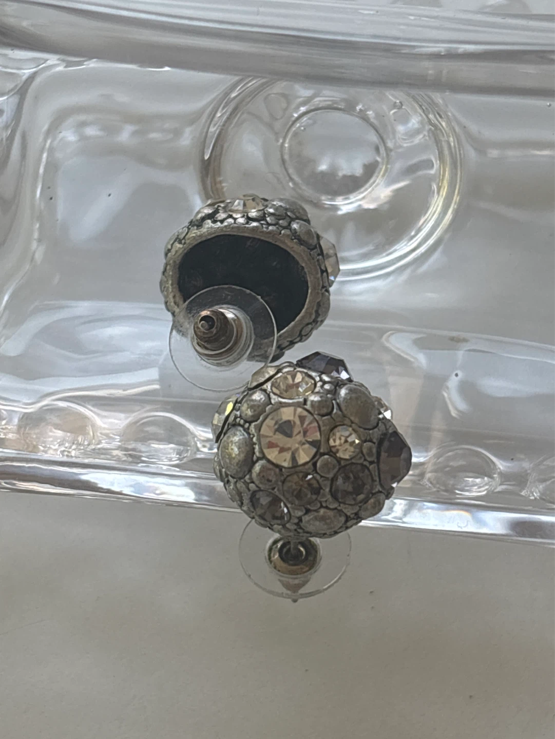 Stud Earrings with Rhinestones - photo 2