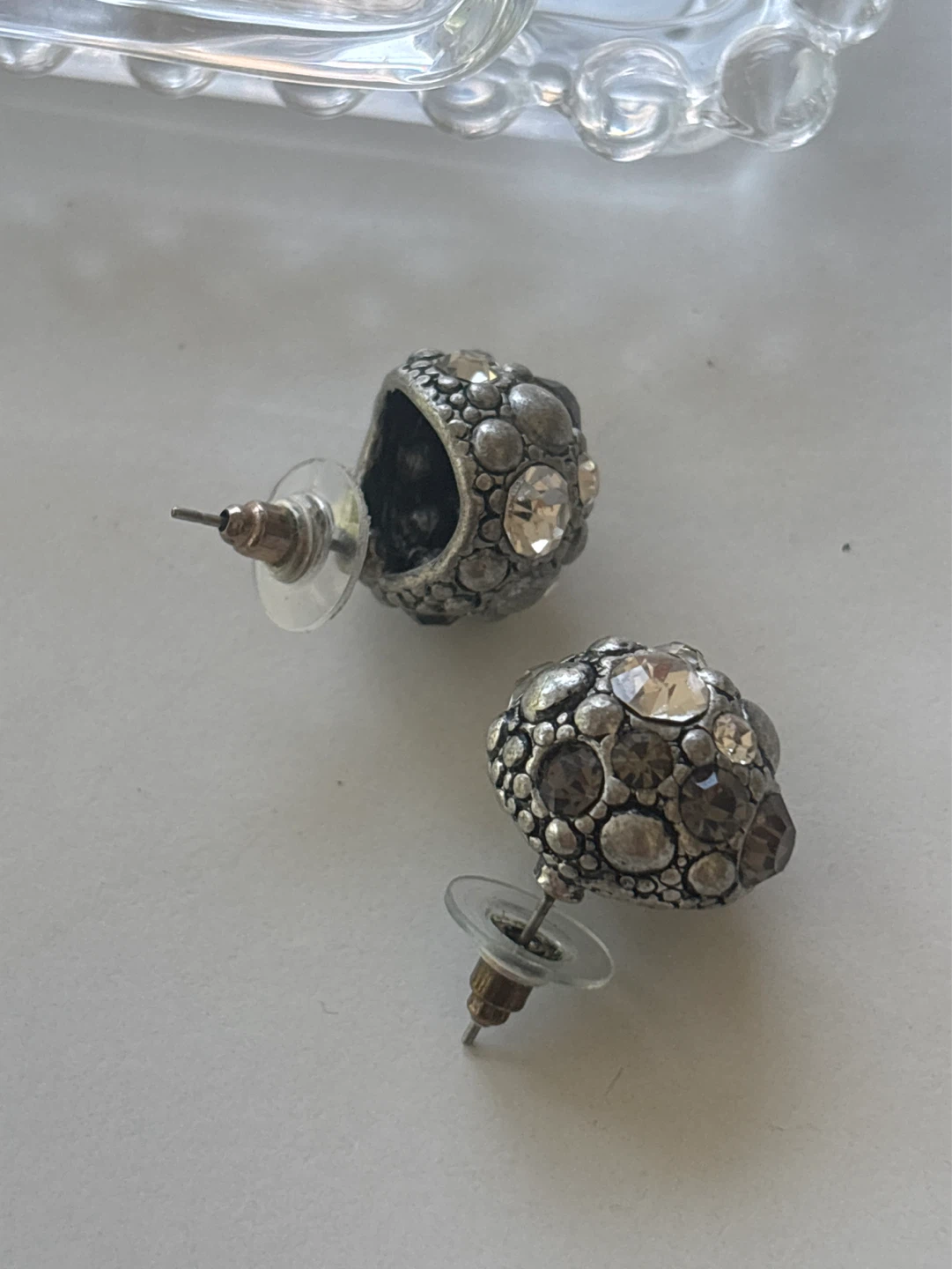 Stud Earrings with Rhinestones - photo 4