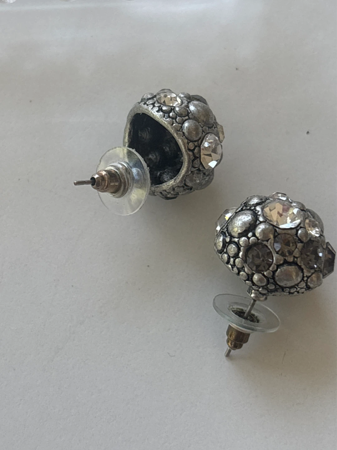 Stud Earrings with Rhinestones - photo 5