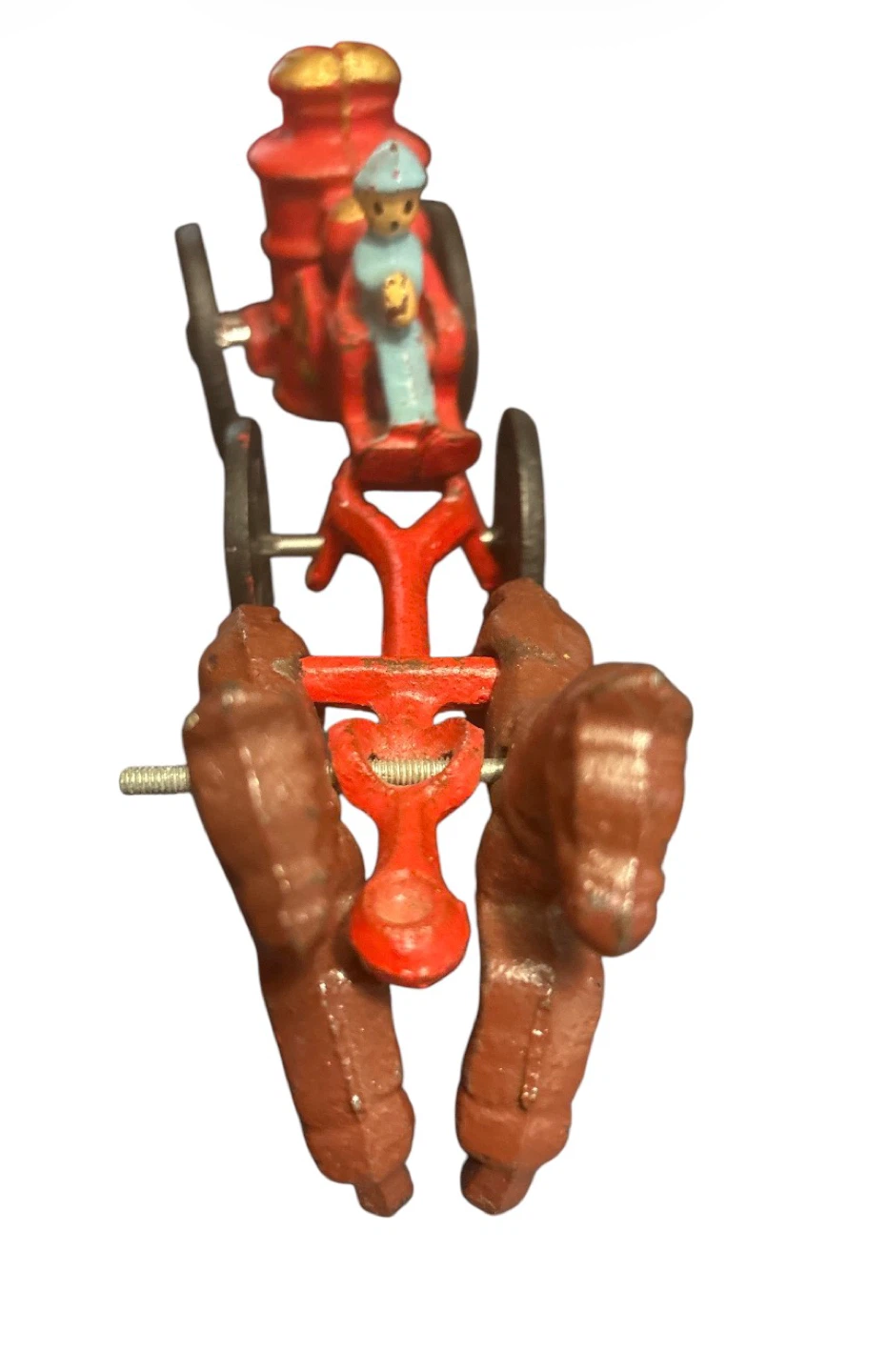 Vintage (reproduction?) Cast Iron Fire Truck Toy - photo 2