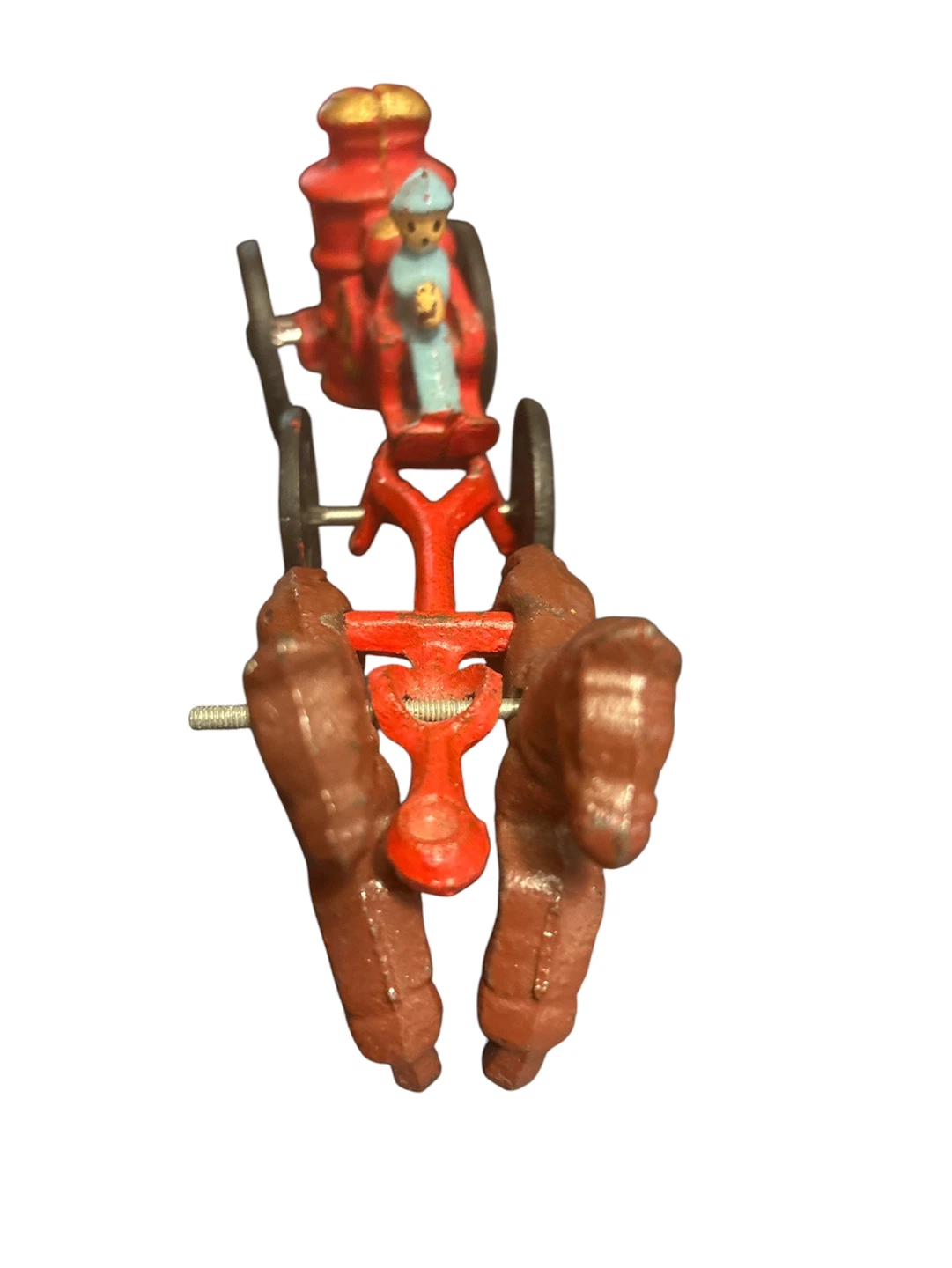 Vintage (reproduction?) Cast Iron Fire Truck Toy - photo 3