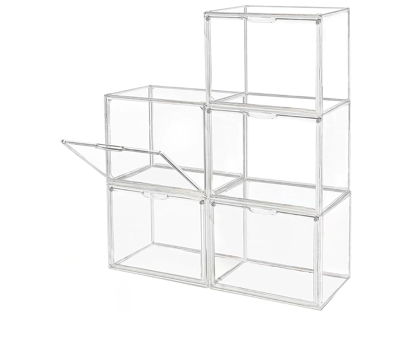 Clear Stackable Storage Boxes - Set of 6