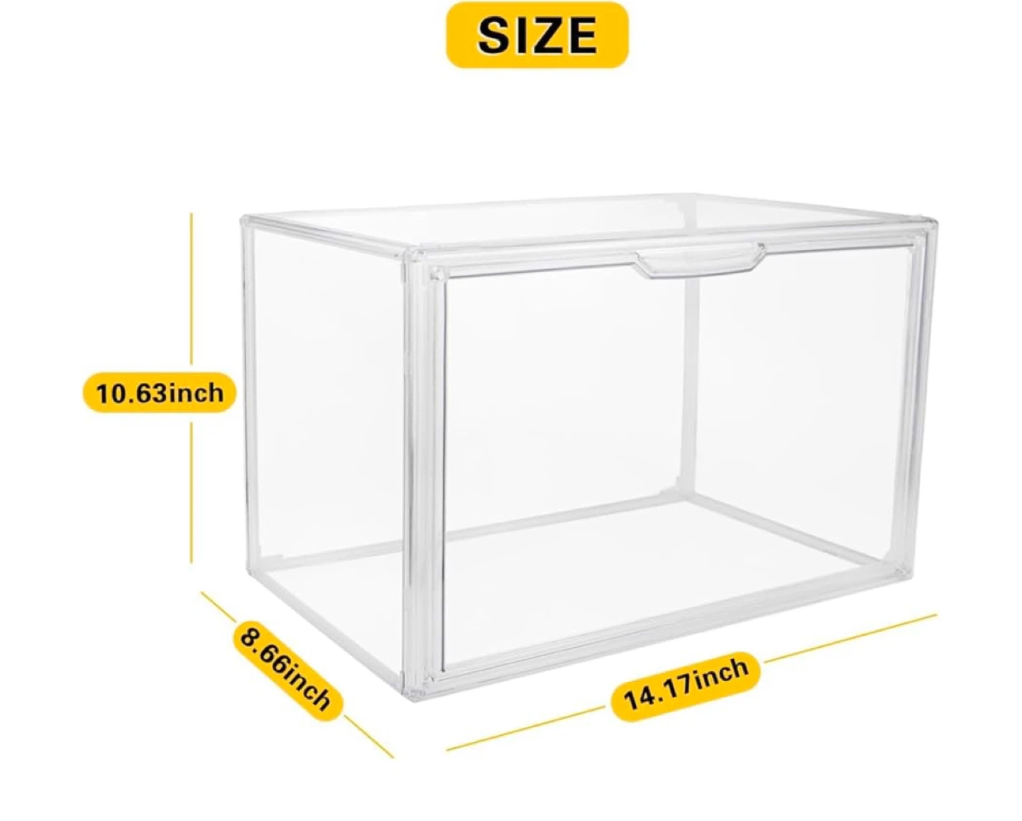 Clear Stackable Storage Boxes - Set of 6 - photo 2