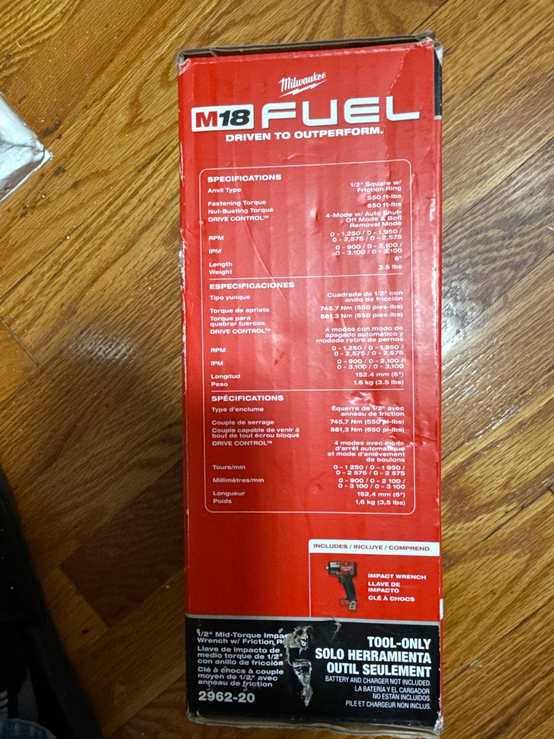 Milwaukee M18 FUEL 1/2" Mid-Torque Impact Wrench 2962-20 - photo 2