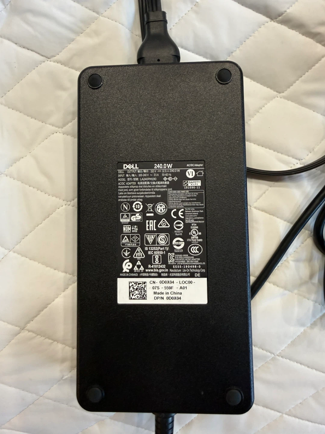 Dell 240W AC/DC Adapter - photo 2
