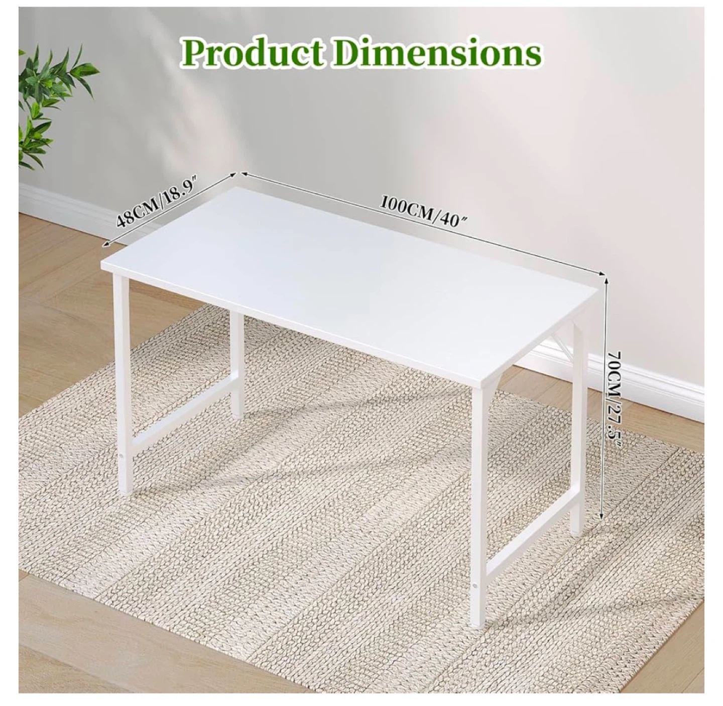 40 inches White Study Desk - photo 2