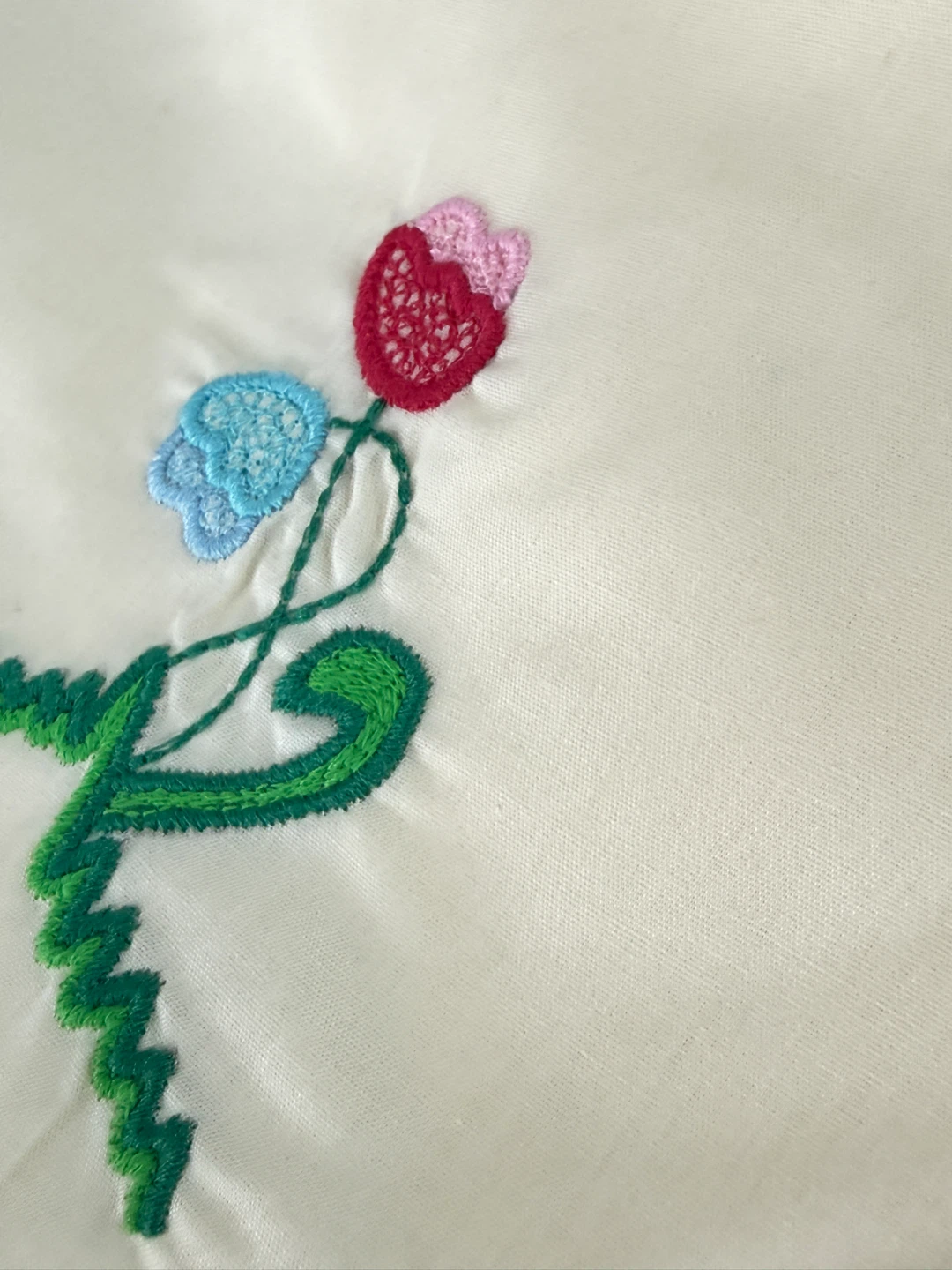 Embroidered Lambs and Flowers Sheet Set - photo 4