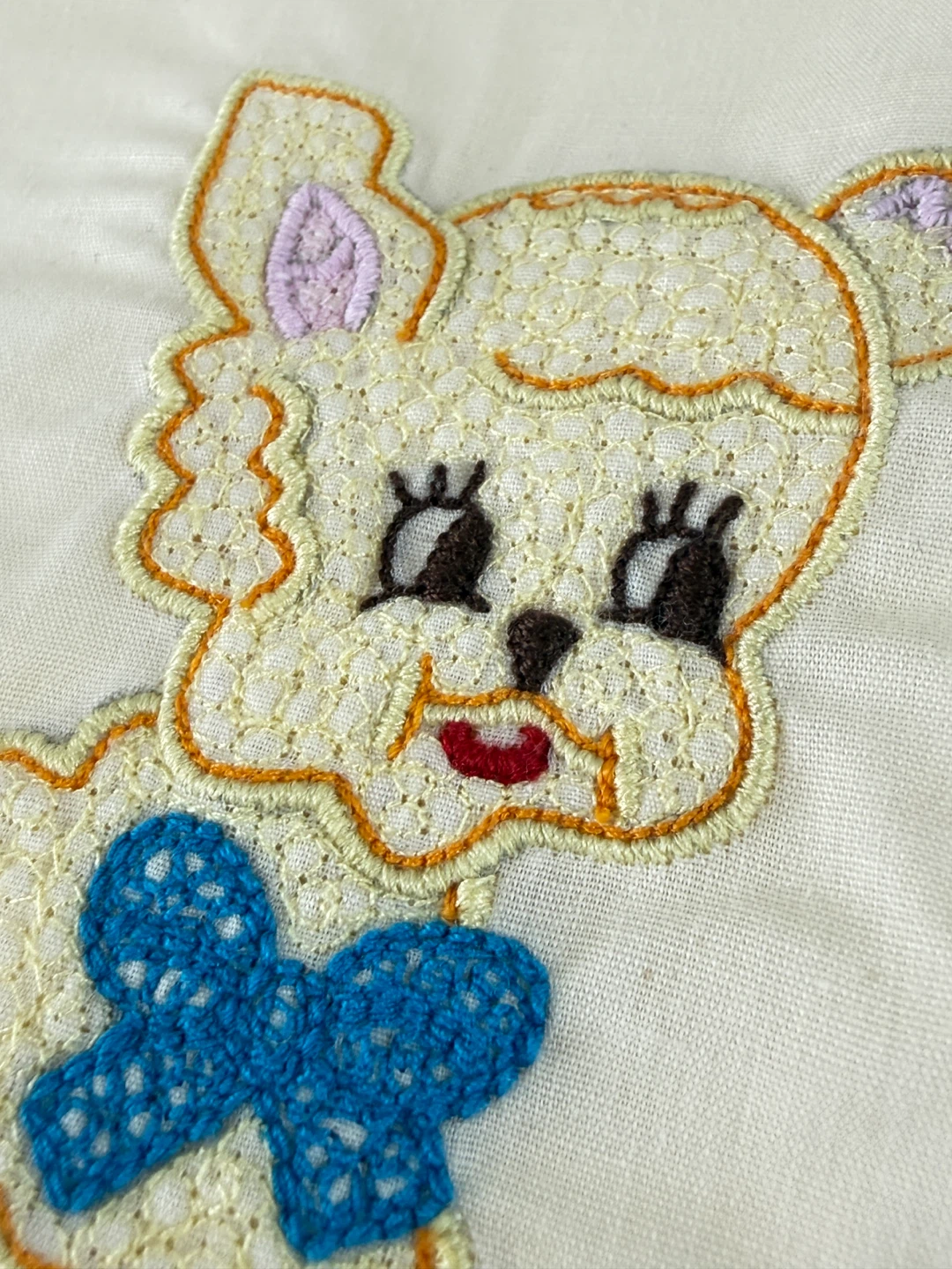Embroidered Lambs and Flowers Sheet Set - photo 5