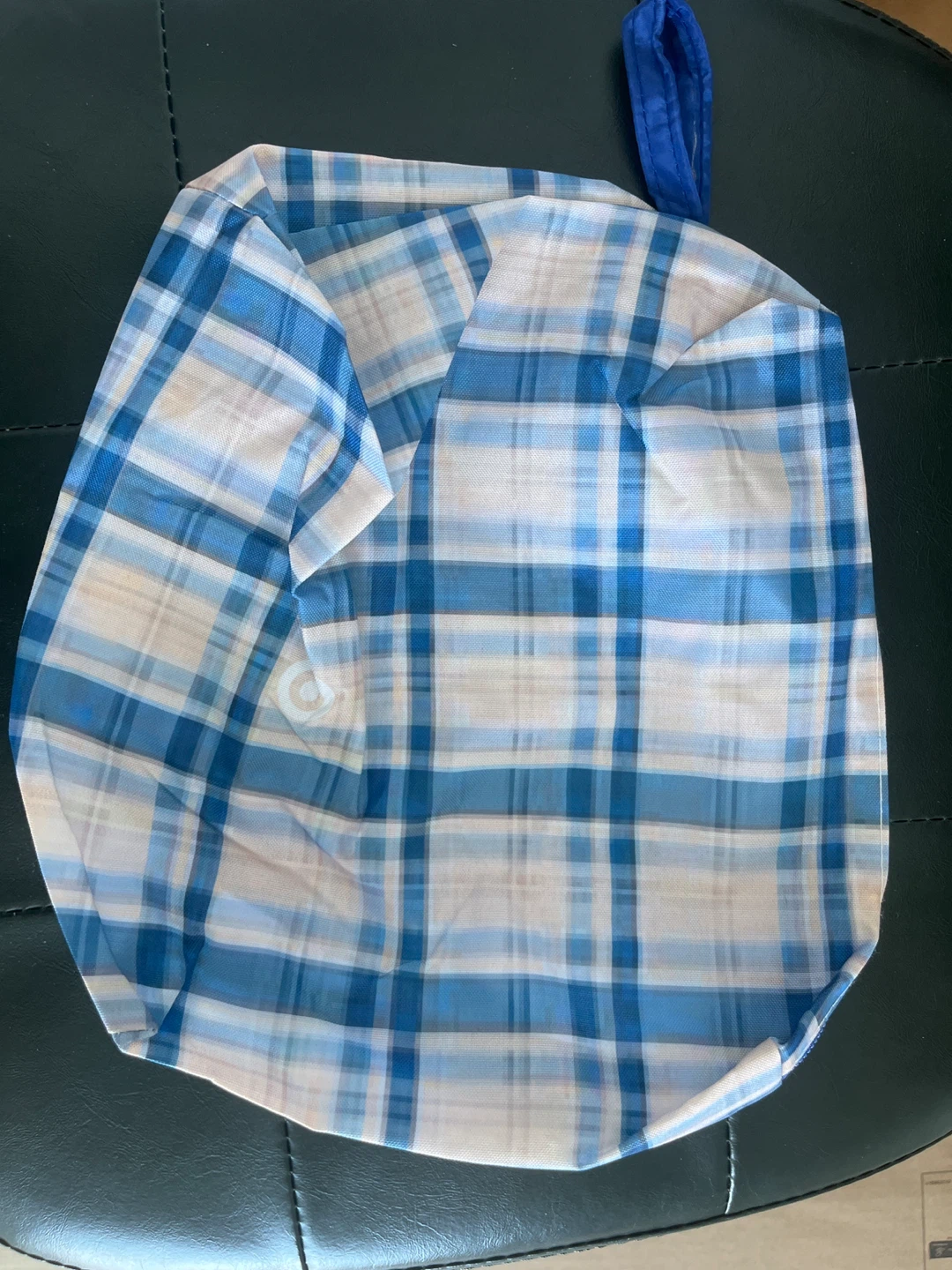 Blue Plaid waterproof Bag with Handle