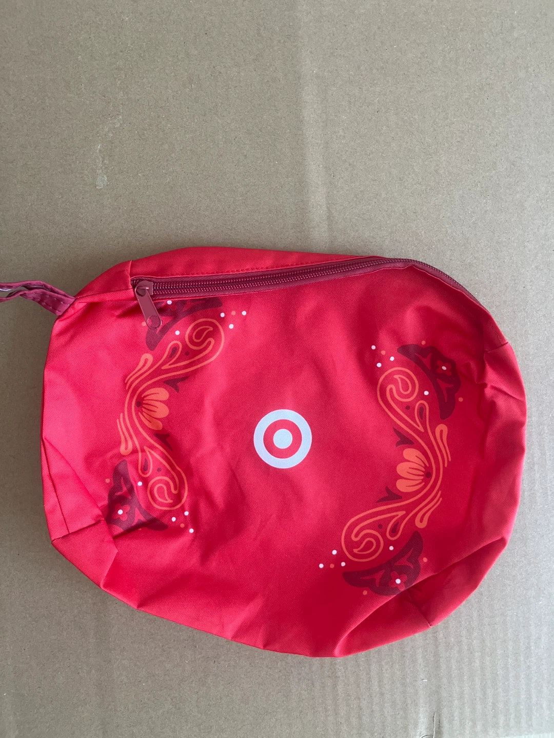 Red Target Pouch with Zipper