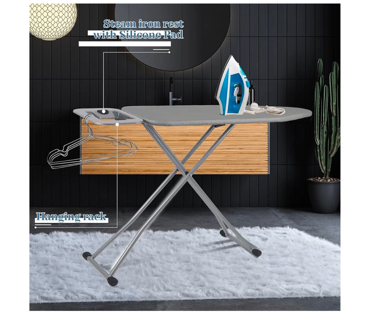 Adjustable Folding Ironing Board with Steam Rest - photo 3