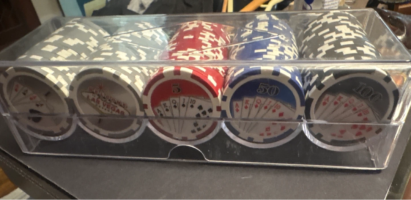 Poker Chips Set with Las Vegas Theme