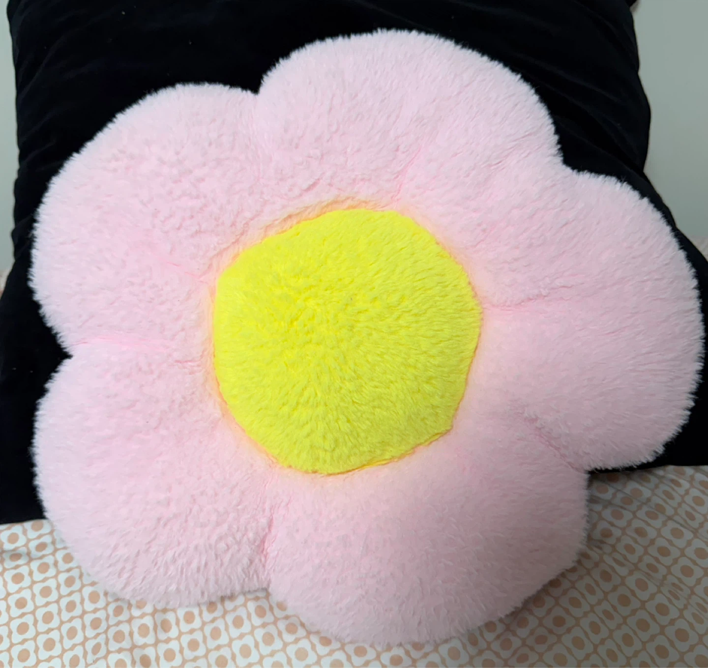 Pink Flower Shaped Pillow