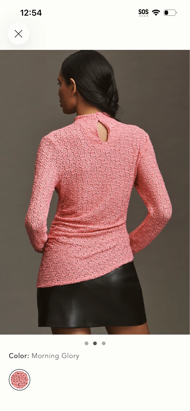 BNWT Anthropologie Long Sleeve Smocked Top XS - photo 3
