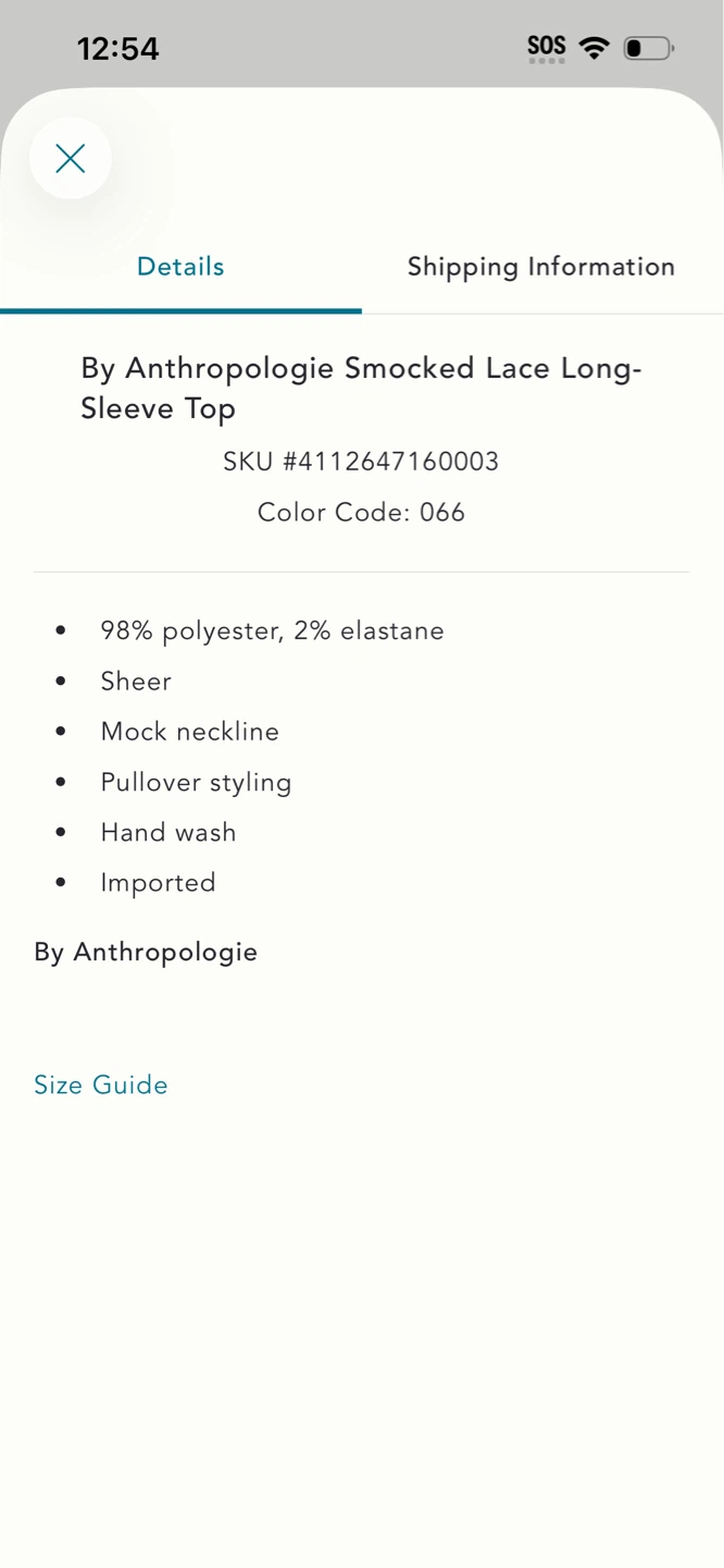 BNWT Anthropologie Long Sleeve Smocked Top XS - photo 5