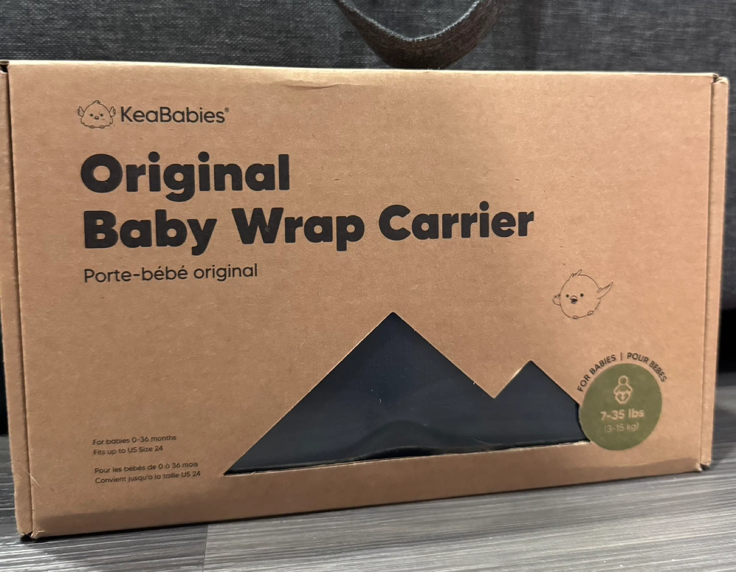 KeaBabies Original Baby Wrap Carrier - Midnight