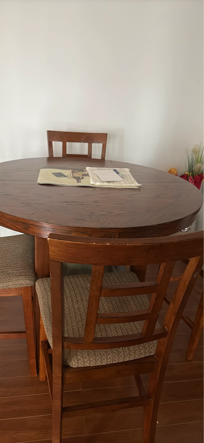 Wooden Dining Table and Chairs Set - photo 2