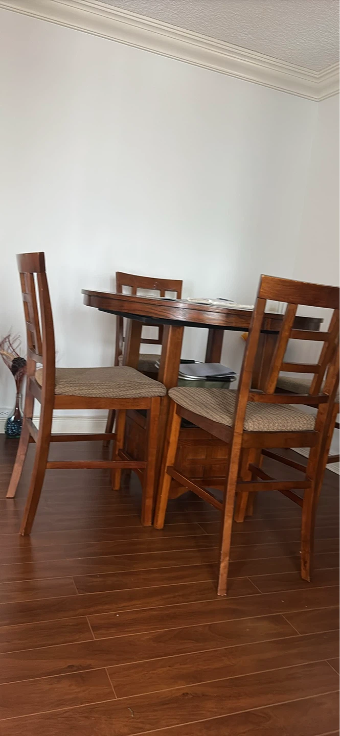 Wooden Dining Table and Chairs Set