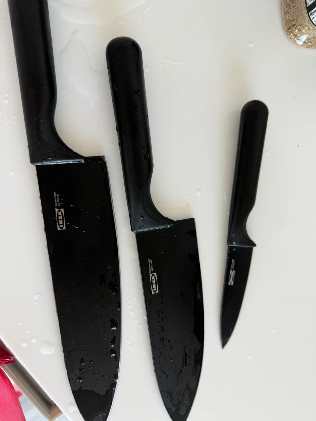 IKEA Black Knife Set with Block