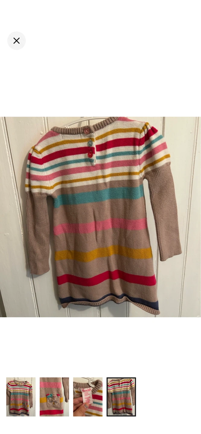 Lilly Wicket Striped Owl Sweater Dress Size 24M - photo 4