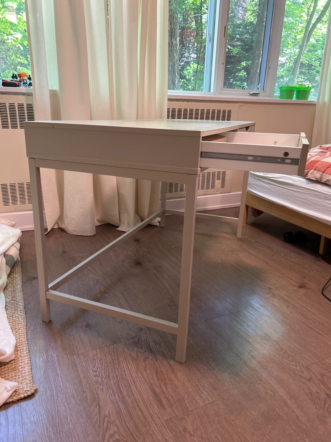 IKEA desk, grey, double drawer - photo 2