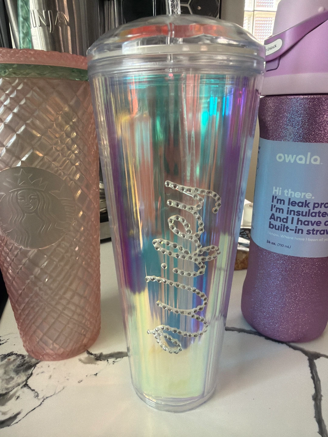 Starbucks Pink Tumbler & Owala Water Bottle - photo 3
