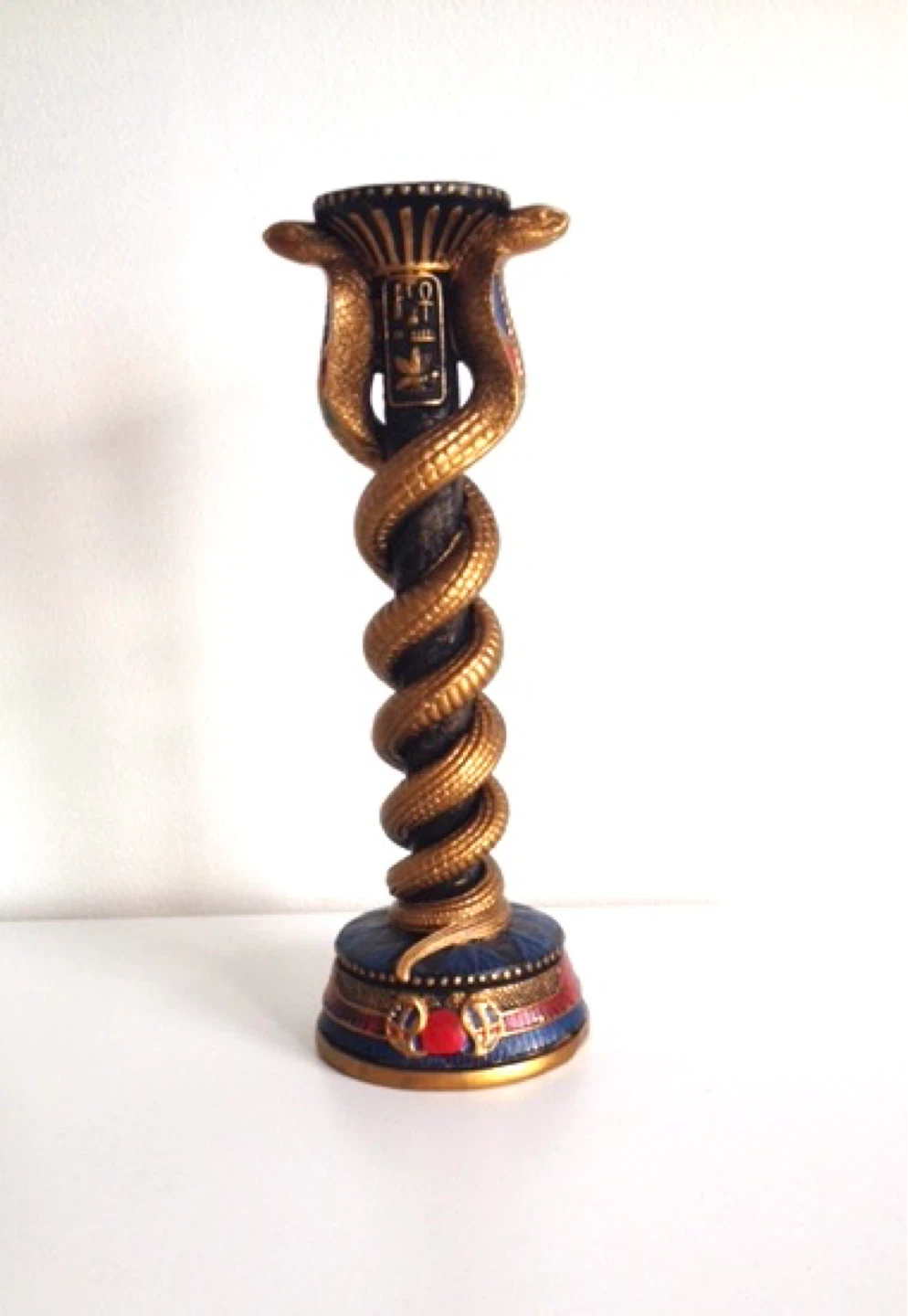 Egyptian Cobra Snake Candlestick Holder/Decorative Accent