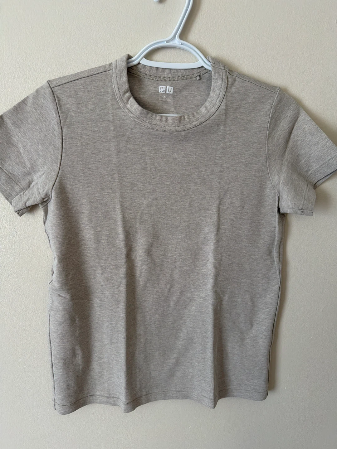 UNIQLO U Crew Neck T-Shirt XL Beige Cotton