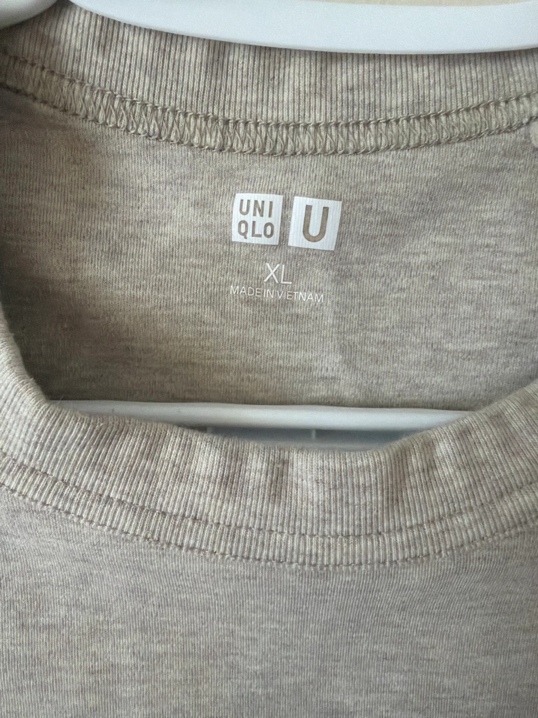 UNIQLO U Crew Neck T-Shirt XL Beige Cotton - photo 2