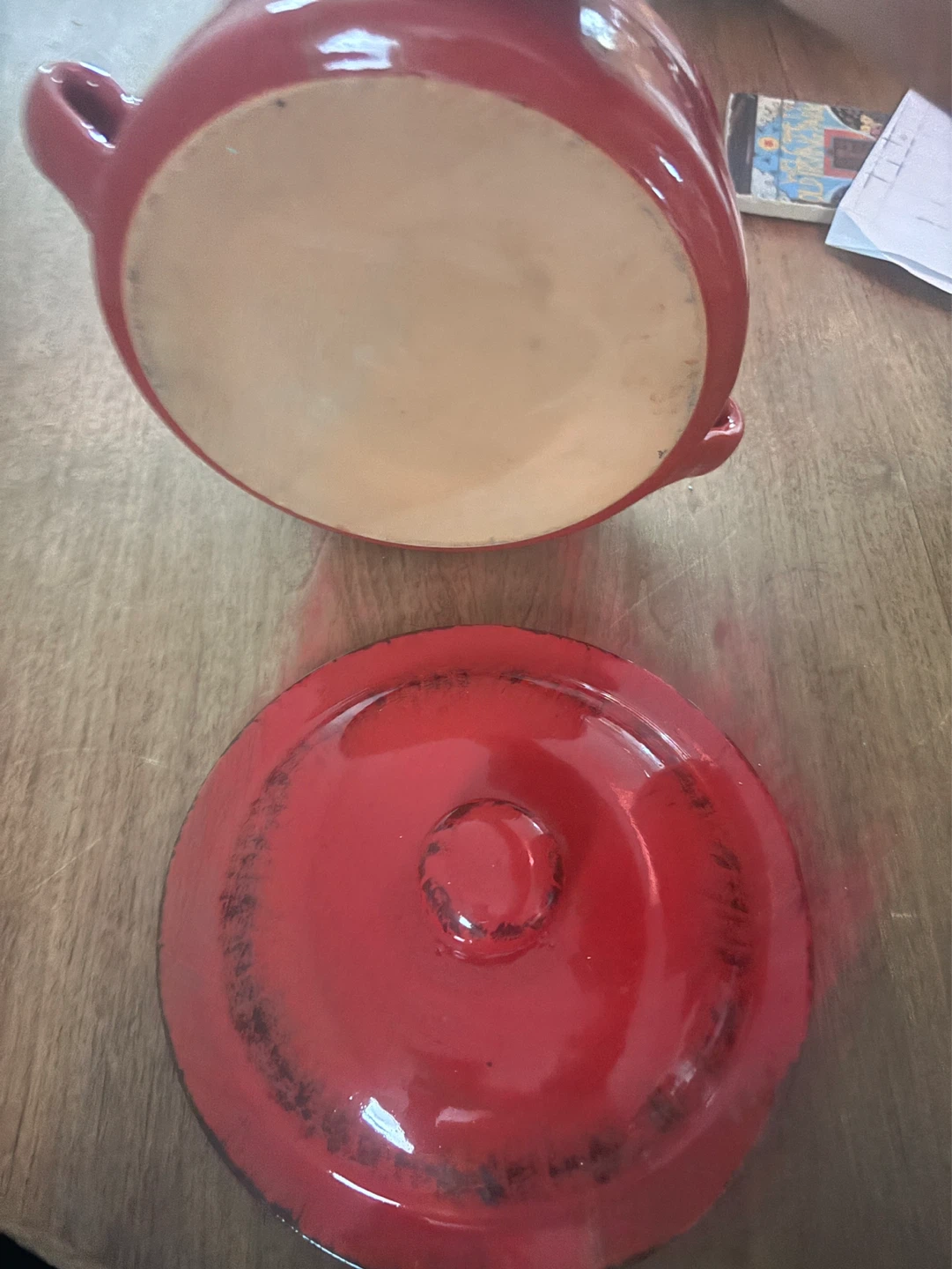 Red Ceramic Casserole Dish with Lid - photo 3
