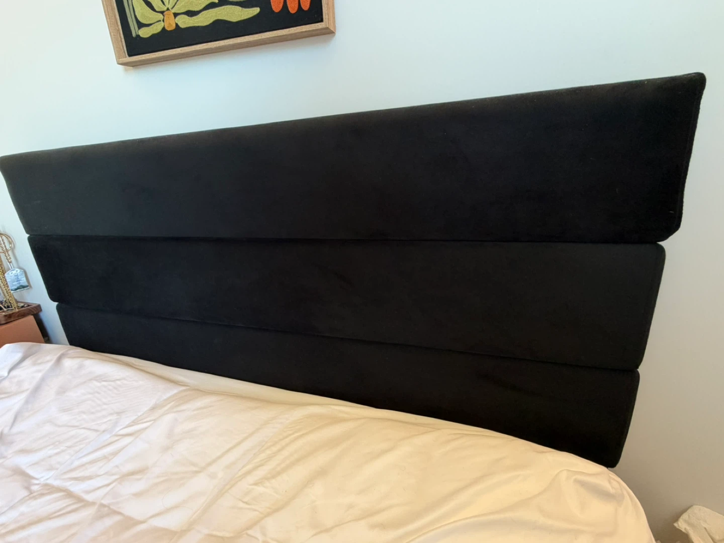 Black Velvet Full Bed Frame - photo 2