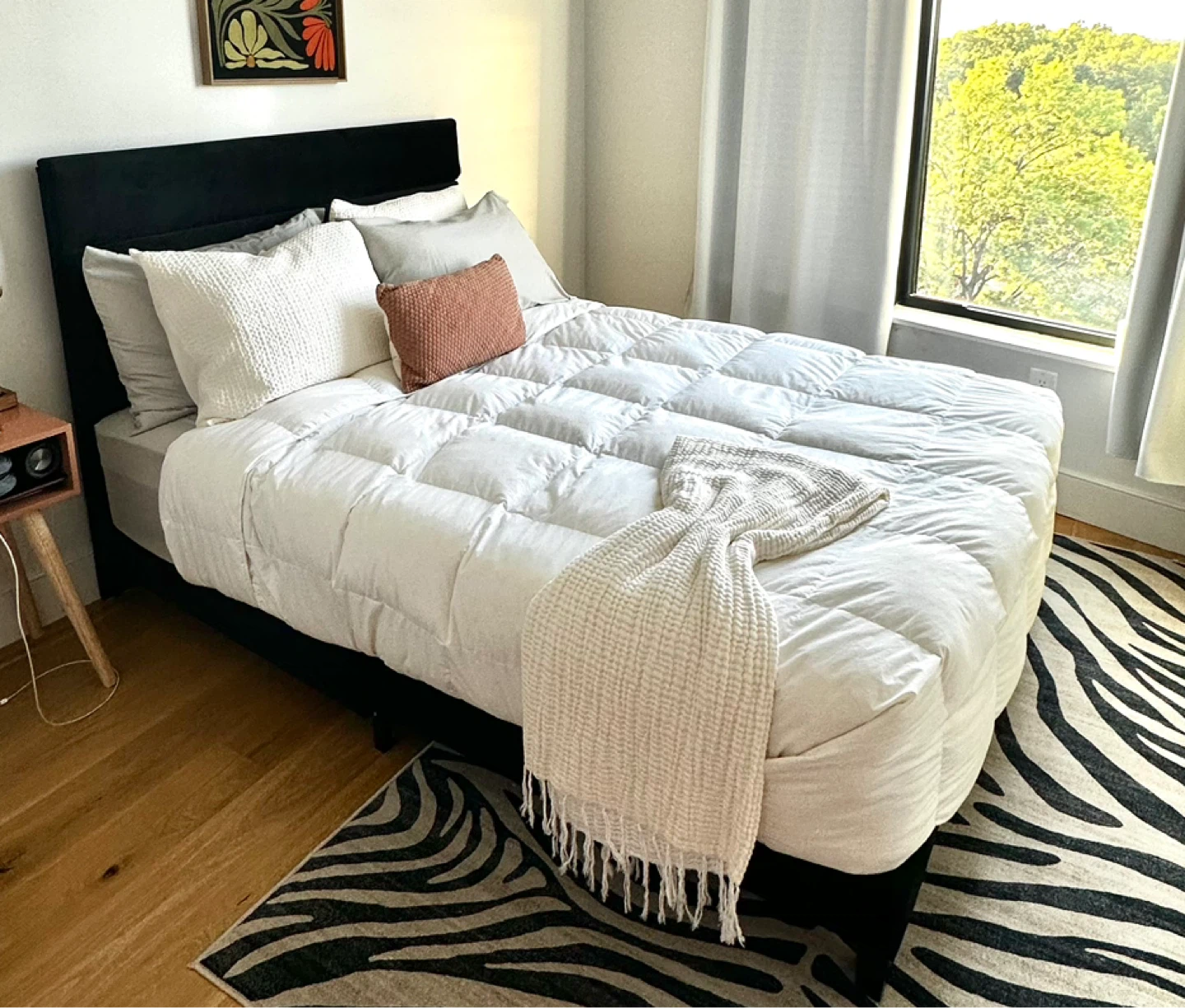 Black Velvet Full Bed Frame