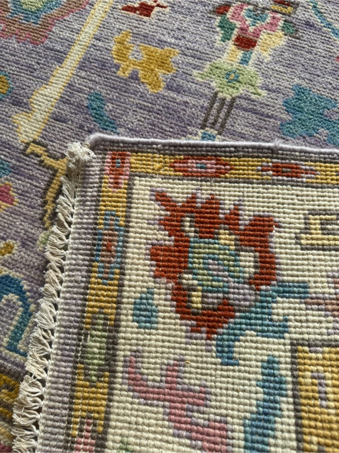 Purple 4x6 rug hand knotted traditional oushak - photo 5