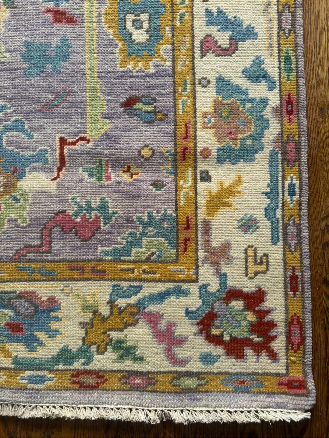 Purple 4x6 rug hand knotted traditional oushak - photo 3