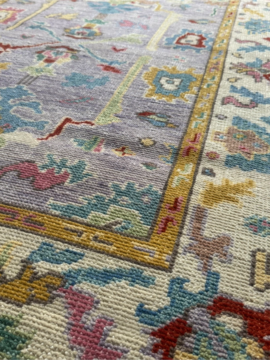 Purple 4x6 rug hand knotted traditional oushak - photo 2