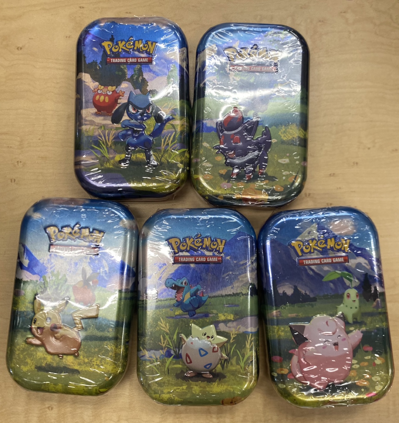 Pokemon Trading Card Game Tins (Set of 5)