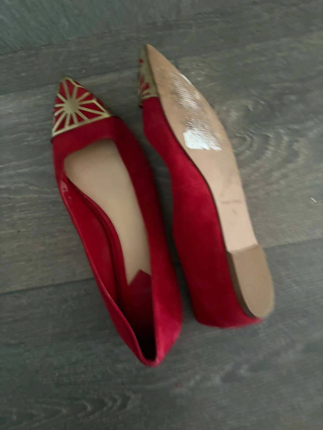 Brian Atwood Red Suede Pointed Toe - photo 4