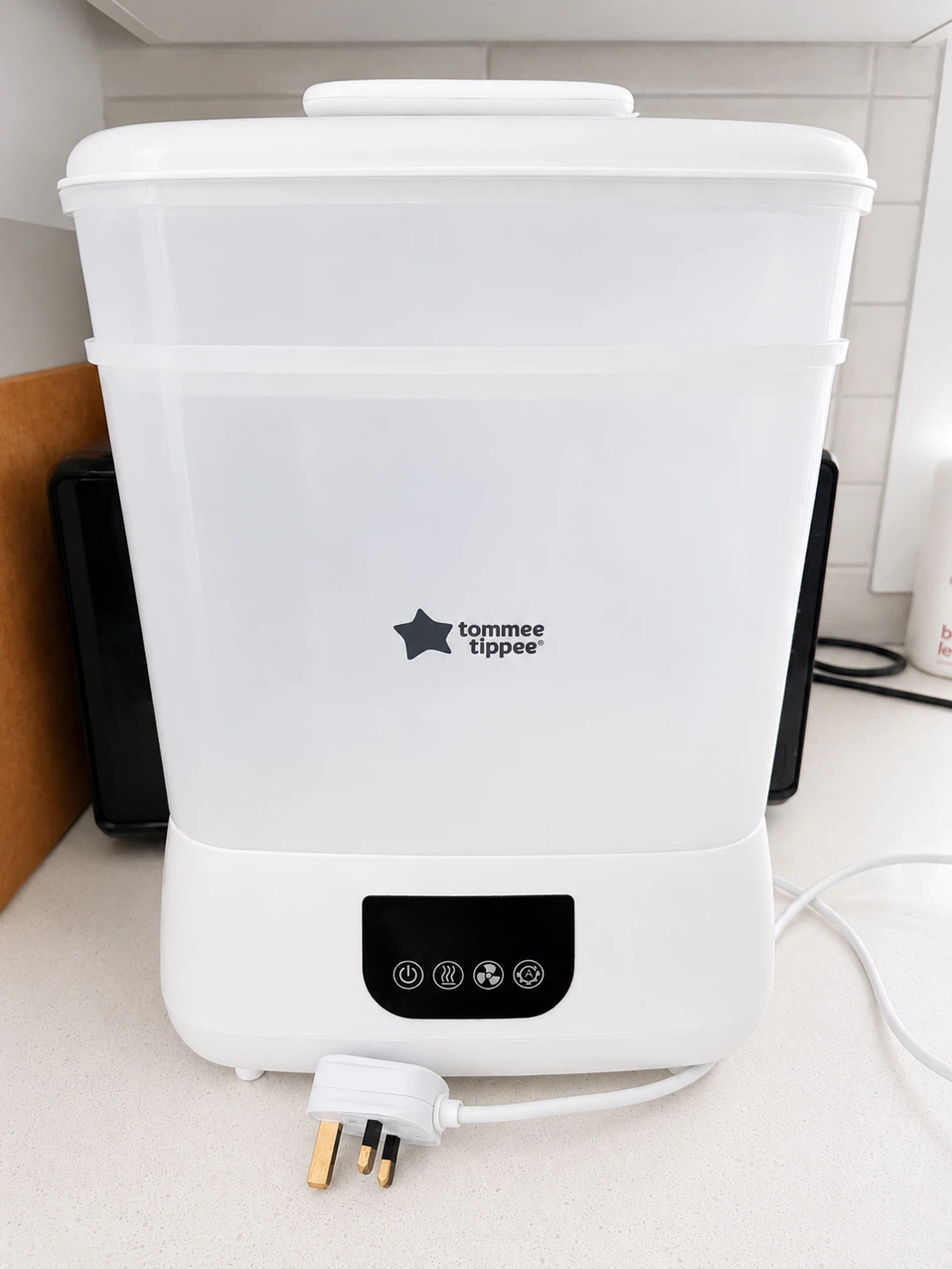 White Electric Baby Bottle Sterilizer Tommee Tippee