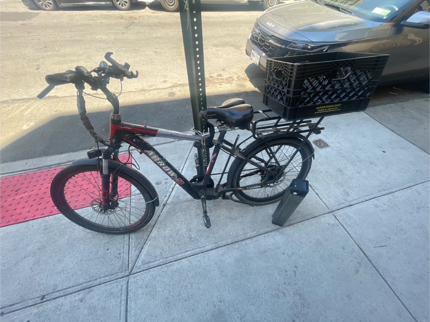 Arrow Electric Bike with Milk Crate
